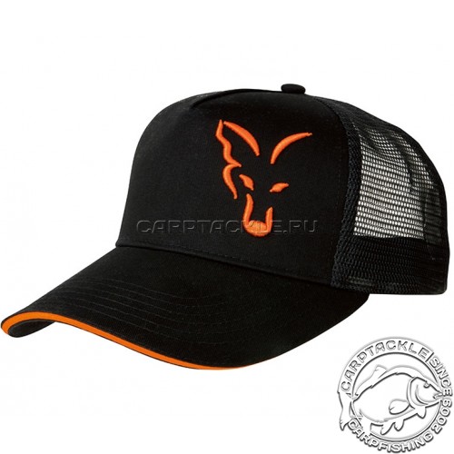 Бейсболка Fox Black & Orange Trucker Cap