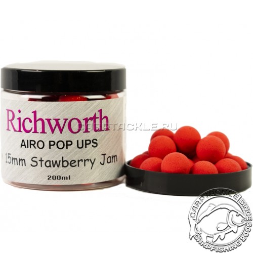 Плавающие бойлы 15мм Richworth Strawberry Jam Airo Pop-Ups 15mm