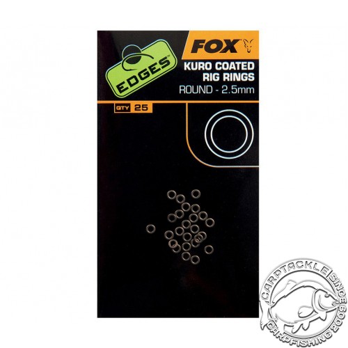 Стальные колечки Fox EDGES™ KURO COATED RIG RINGS