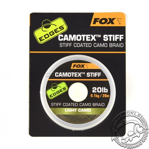 Поводковый материал в оплетке Fox EDGES Camotex Stiff Light Camo