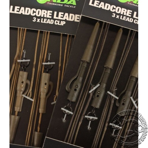 Набор готовых оснасток Korda Leadcore-Lead Clip 1м Weed 3 шт