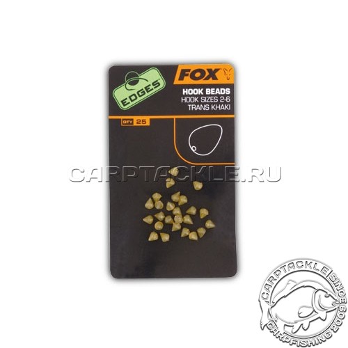 Стопор буферный для установки на крючок Fox EDGES Hook Bead - Size 2-6 Khaki