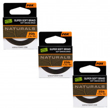 Плетеный поводковый материал Fox EDGES Naturals Super Soft Braid 25lb