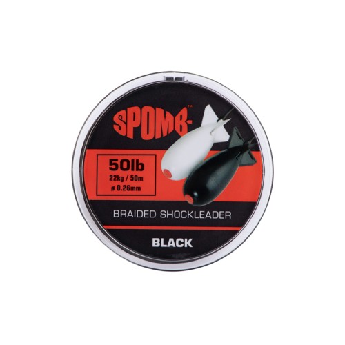 Плетеный шок-лидер Spomb Braided leader Black 50lb 50m Плетеный шок-лидер Spomb Braided leader Black 50lb 50m