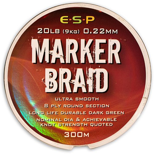 Леска плетеная для маркера E-S-P MARKER Braid Olive Green 300m 20lb