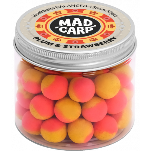 Бойлы насадочные Mad Carp Baits Balanced Plum & Strawberry