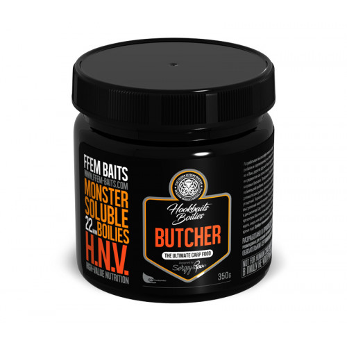 Растворимые бойлы FFEM Monster Soluble Boilies HNV-Bucther 22mm Растворимые бойлы FFEM Monster Soluble Boilies HNV-Bucther 22mm