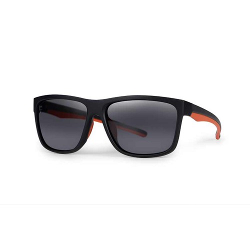 Поляризационные солнцезащитные черно-оранжевые очки Fox Collection Black Orange Shades - Grey Lens