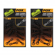 Вертлюг с быстросъемом Fox Edges Kwik change hook swivels size 10