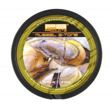Шок лидер/Поводковый материал PB Products Mussel 2 tone 35lb 20 m