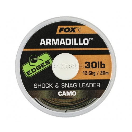 Шок лидер / поводковый материал Fox Edges Camo Armadillo Shock & Snag Leader