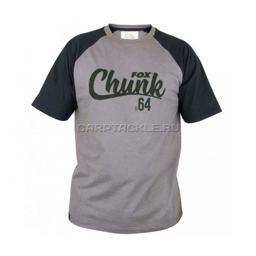 Черно-серая футболка размер XL Fox CHUNK