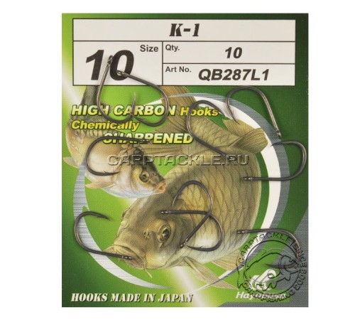 Крючки карповые c тефлоновым покрытием Hayabusa K-1 NRB