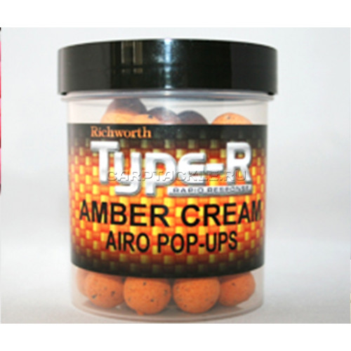 Плавающие бойлы 14мм Richworth Type-R Amber Cream Airo Pop-Ups 14мм Янтарный Крем
