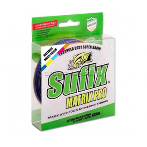 Шнур плетённый Sufix Matrix Pro Multi Color 250m 0.30mm