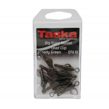 Зеленые безопасные клипсы с вертлюгом с большим ухом Big Eyed Swivel Lead Clip W/ Green