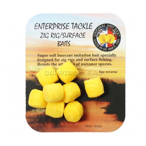Искуственная кукуруза Enterprise Tackle Zig Rig Surface Baits Yellow