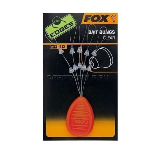 Нижний стопор для волосяной насадки Fox EDGES Bait Bungs Clear