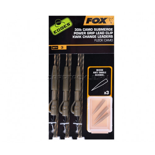 Набор готовых монтажей Fox Edges Submerge Camo Power Grip Lead Clip Kwik Change