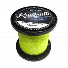 Леска монофильная кислотно желтого цвета 0,25мм 1000м Kryston Krystonite Super Mono Fluorocarbon 8lb