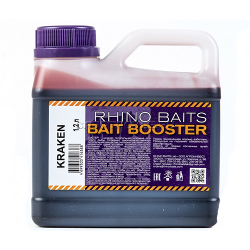 Ликвид Rhino Baits Biat Booster Liquid Food Kraken кальмар 1.2 литра