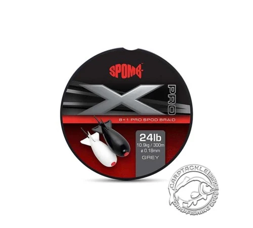 Леска плетеная Spomb X Pro Braid 24lb 0.18мм 300м