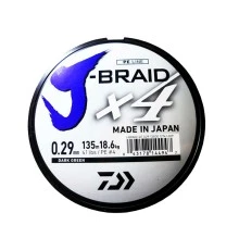 Леска плетеная Daiwa J-Braid X4 270м 0,29мм Dark Green