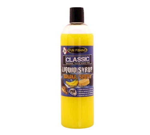 Высокоатрактивный ликвид Fun Fishing Classic Liquid Syrup Banana Scopex