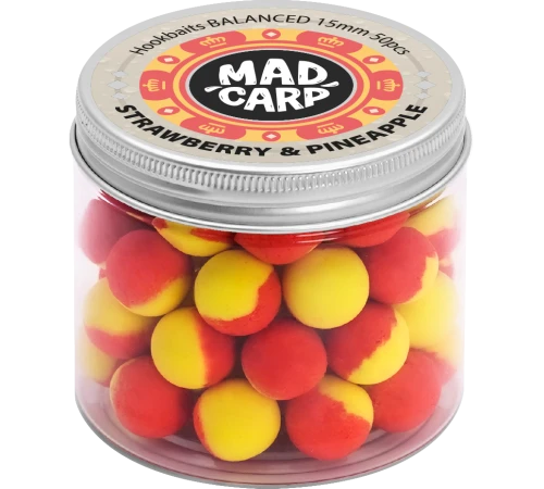 Бойлы насадочные Mad Carp Baits Balanced Strawberry & Pineapple