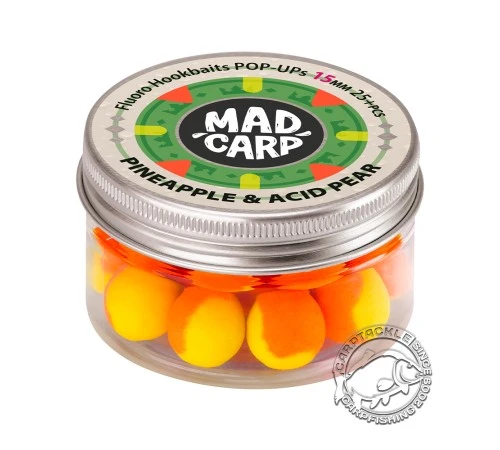 Плавающие бойлы Mad Carp Baits Fluoro POP-UP Pineapple & Acid Pear