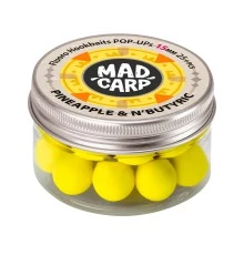 Плавающие бойлы Mad Carp Baits Fluoro POP-UP Pinneapple & N'butyric 15mm