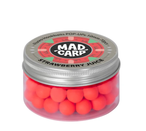 Плавающие бойлы Mad Carp Baits Fluoro POP-UP Strawberry Juice