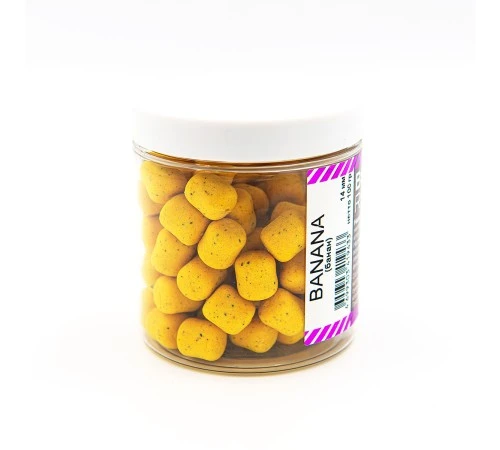 Бойлы нейтральной плавучести RHINO BAITS Banana (банан), 14 мм, банка 100 гр