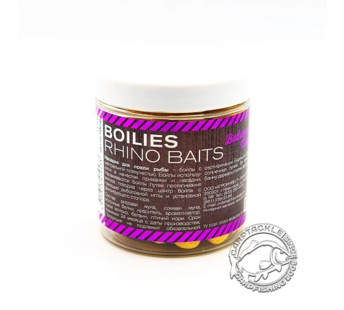 Бойлы нейтральной плавучести RHINO BAITS Banana (банан), 14 мм, банка 100 гр