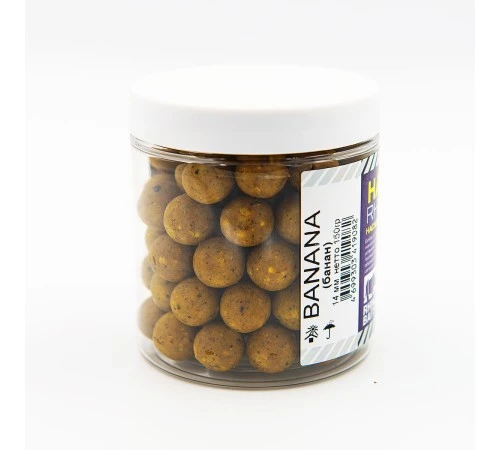 Бойлы насадочные RHINO BAITS Banana (банан), 14 мм, банка 150 гр