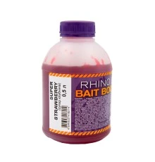 Ликвид  Rhino Baits Super Strawberry Bait Booster Liquid Food  500мл КЛУБНИКА