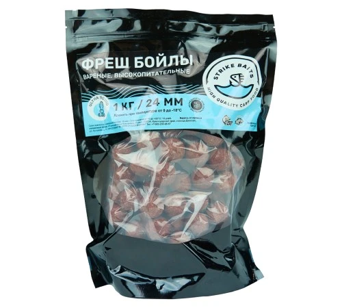 Замороженные бойлы Strike Baits Ultra Squid Frozen Boilies 24mm
