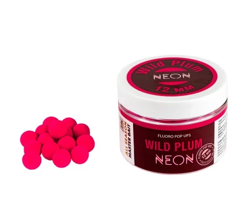 Плавающие бойлы Master Bait Fluoro Pop-Up Neon Wild Plum