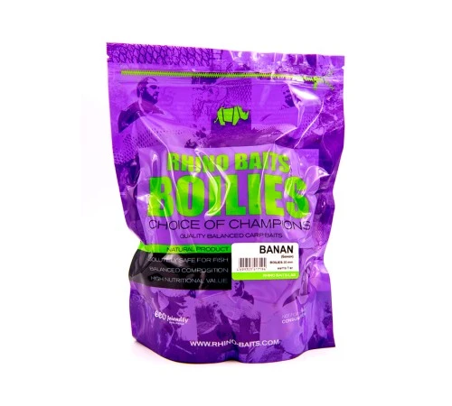 Тонущие бойлы 20мм RHINO BAITS Banana 20mm 1kg Банан