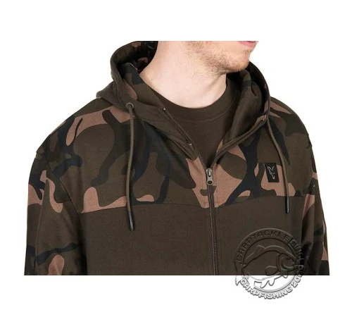 Толстовка с капюшоном и молнией Fox LW Khaki/Camo Split Zip Hoody