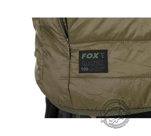 Куртка стеганая оливковая Fox Quilted 100 Jacket - Olive