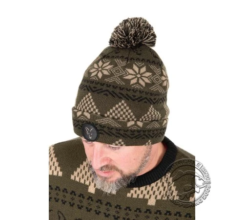 Вязаная шапка с помпоном Fox Festive Bobble Hat