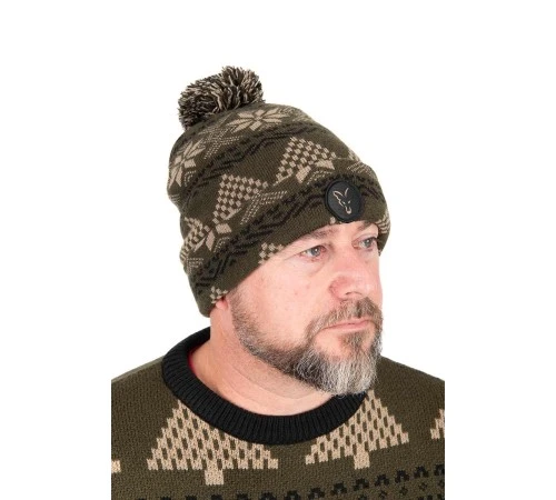 Вязаная шапка с помпоном Fox Festive Bobble Hat