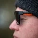 Поляризационные солнцезащитные черно-оранжевые очки Fox Collection Black Orange Shades - Grey Lens