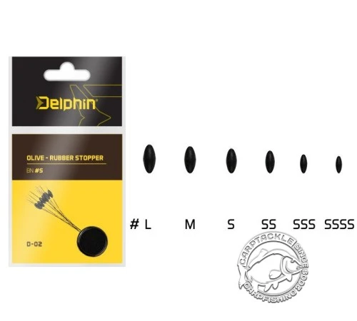 Стопоры резиновые Delphin OLIVE Medium