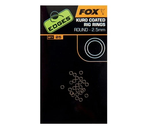 Стальные колечки Fox EDGES™ KURO COATED RIG RINGS