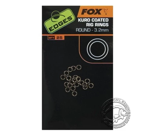 Стальные колечки Fox EDGES™ KURO COATED RIG RINGS