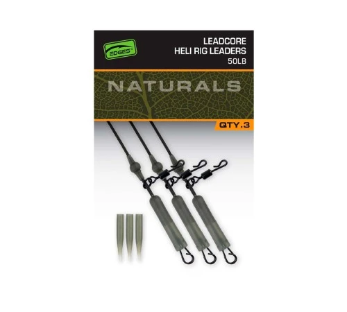 Готовые оснастки вертолет Fox EDGES Naturals Leadcore Heli Rig Leaders