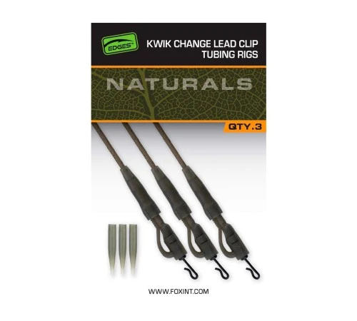 Набор готовых оснасток Fox EDGES Naturals Kwik Change Lead Clip Tubing Setup