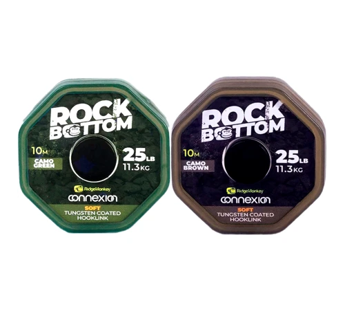 Поводковый материал с вольфрамовой оплеткой Ridge Monkey Rock Bottom Tungsten Coated Soft